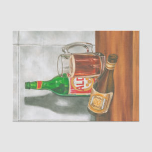 Papel De Seda A Vida Estática com Cerveja por Jennifer Goldberg