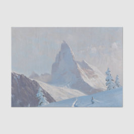 Papel De Seda A View of Matterhorn, Winter Decoupage