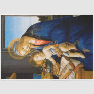 Papel De Seda A Virgem e a Criança, Sandro Botticelli