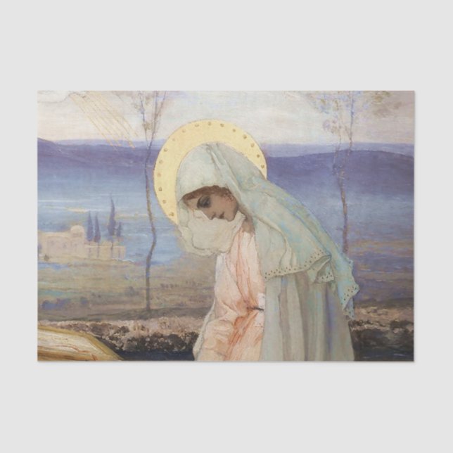 Papel De Seda "A Virgem Maria" por Mikhail Nesterov (Frente )