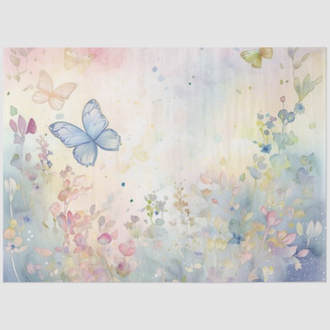 Papel De Seda A Whimsic Butterfly Series Design 1 (Frente )