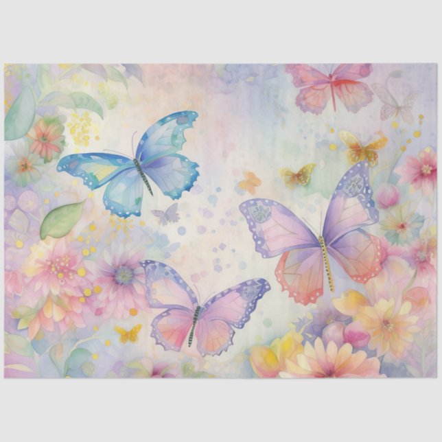 Papel De Seda A Whimsic Butterfly Series Design 2 (Frente )