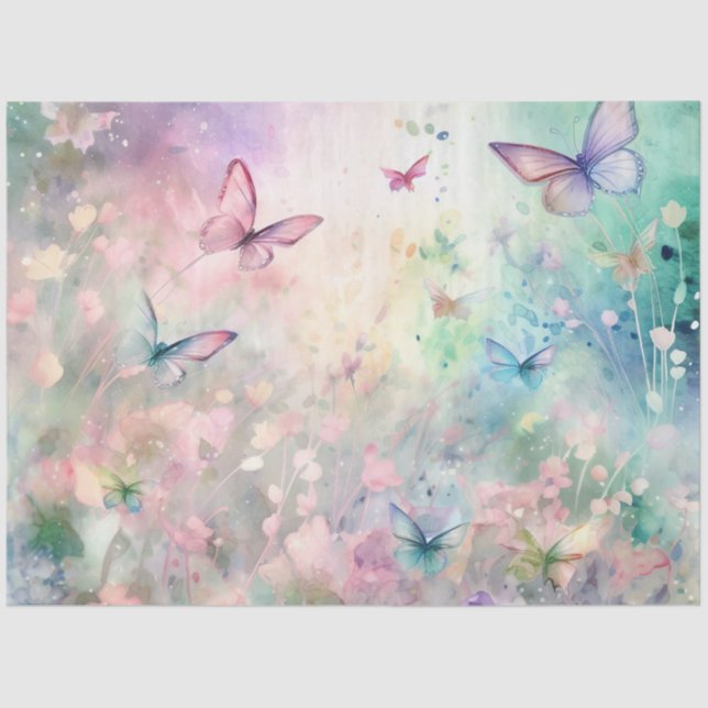 Papel De Seda A Whimsic Butterfly Series Design 4 (Frente )
