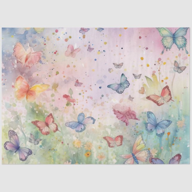 Papel De Seda A Whimsic Butterfly Series Design 7 (Frente )