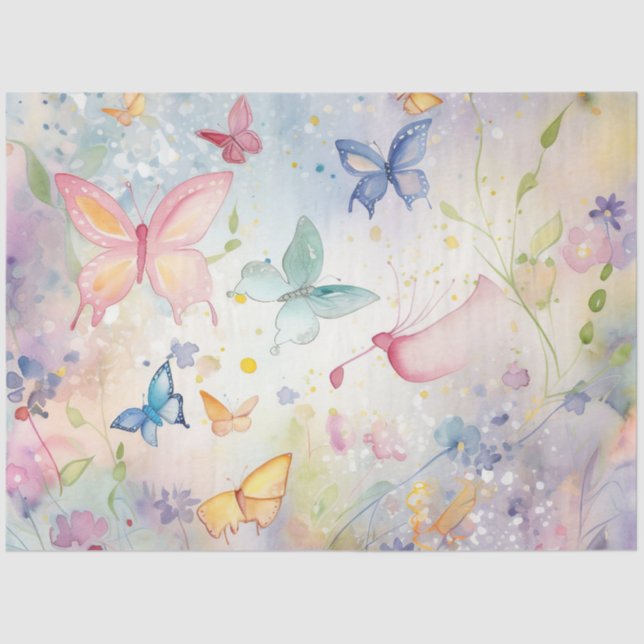 Papel De Seda A Whimsic Butterfly Series Design 8 (Frente )