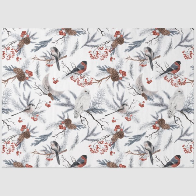 Papel De Seda A Winter Woodland Series Design 11 (Frente )