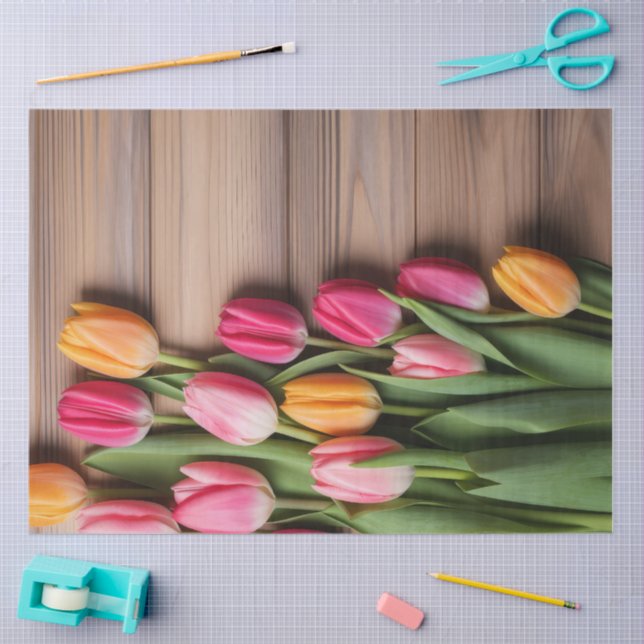 Papel De Seda A Wood and Tulip Series Design #4 (Arte )