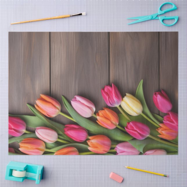 Papel De Seda A Wood and Tulip Series Design #6 (Arte )