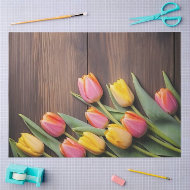 Papel De Seda A Wood and Tulip Series Design #8 (Arte )