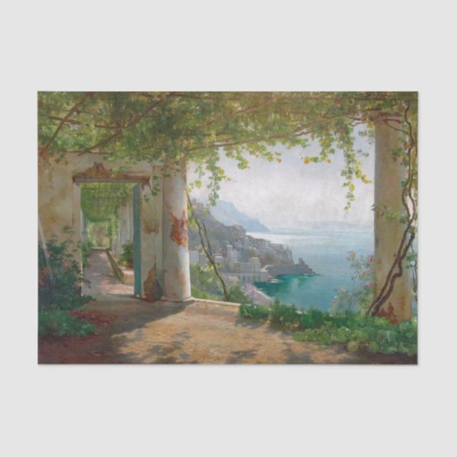 Papel De Seda Aagaard Loggia Amalfi Itália Pintura (Frente )