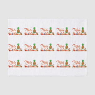 Papel De Seda Abacaxi do Hawaiian de Mele Kalikimaka