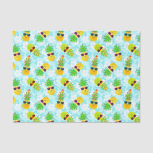 Papel De Seda Abacaxis De Natal Tropical Engraçados