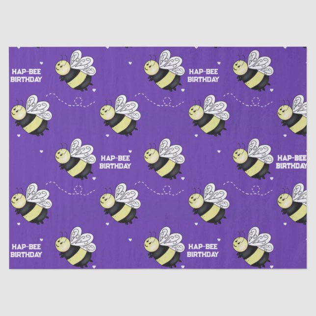 Papel De Seda Abeja Bumblebee Roxa 45,7 cm x 61 cm  (Frente )