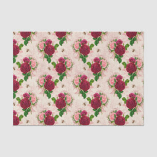 Papel De Seda Abeja Vintage e Rosas