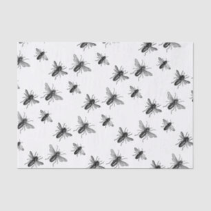 Papel De Seda Abelha de rainha do vintage & ilustração de