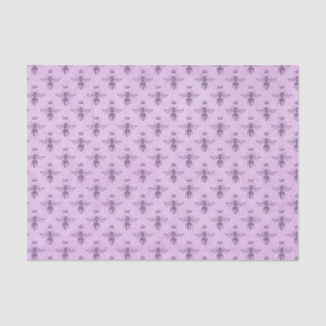 Papel De Seda Abelha Rainha Rosa (Frente )