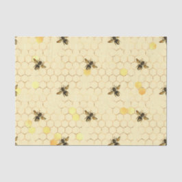 Papel De Seda Abelhas Amarelas na moda Douradas Honeycomb