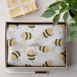 Papel De Seda Abelhas de mel e flores solares