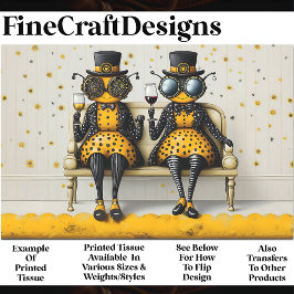 Papel De Seda Abelhas Rainhas Steampunk + Vinho AM7 Dissociação