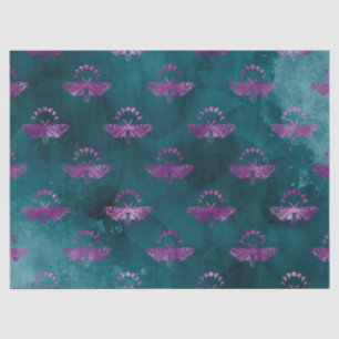 Papel De Seda Abelhas Roxas na Decoupage do Teal