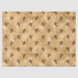 Papel De Seda Abelhinhas e Dourada Descamação de Honeycomb