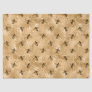 Papel De Seda Abelhinhas e Dourada Descamação de Honeycomb
