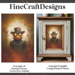 Papel De Seda Abóbora de Halloween Steampunk F3 Decoupage