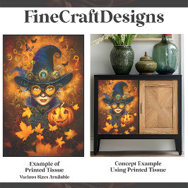 Papel De Seda Abóbora de Halloween Steampunk F4 Decoupage