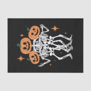 Papel De Seda Abóbora Esqueleto Halloween Abóbora Temporada Assu