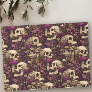 Papel De Seda Abóbora Roxa da Caveira do Jardim da Bruxa