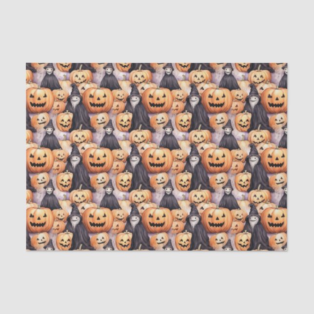 Papel De Seda Abóboras de Halloween (Frente )