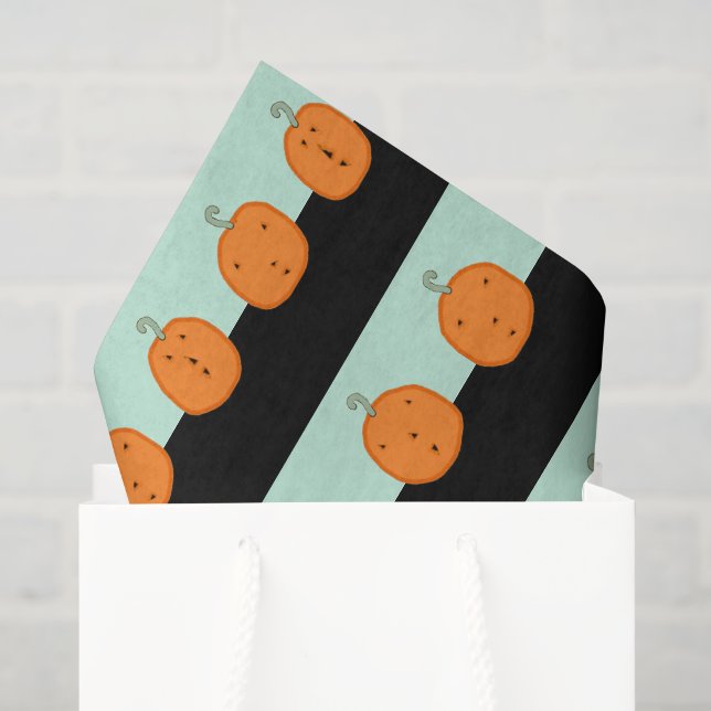 Papel De Seda Abóboras de Halloween Fofas (Sacola de presentes)