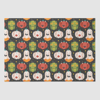 Papel De Seda Abóboras e abóboras lindas do Halloween