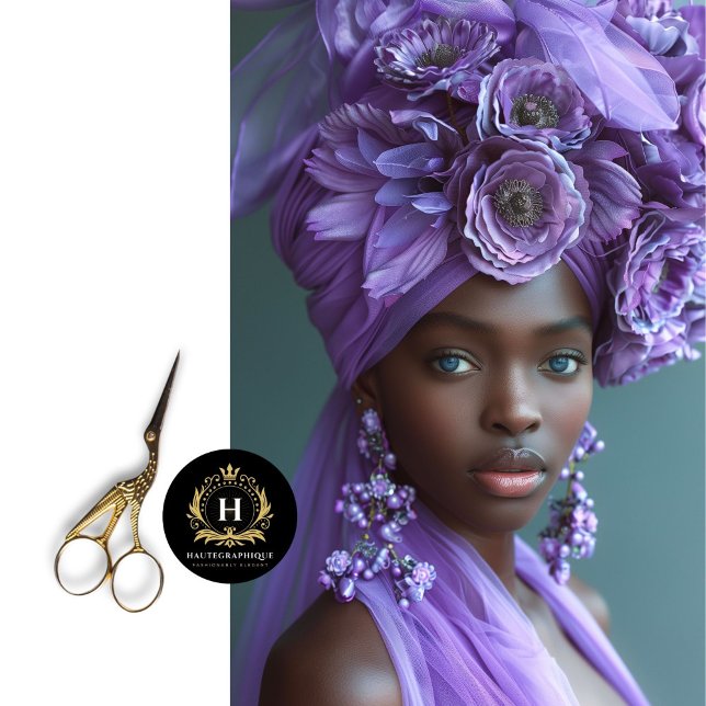 Papel De Seda Aboborinha Floral Afro-Americana Elegante (Criador carregado)