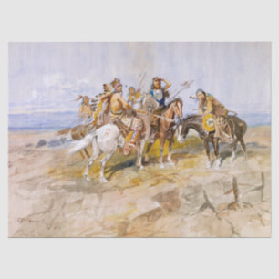 Papel De Seda Abordagem dos White Men por C. M. Russell