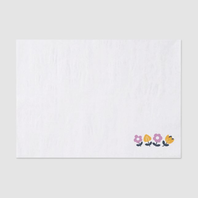 Papel De Seda Abraços e Narizes Molhados de abril - Parte Floral (Frente )