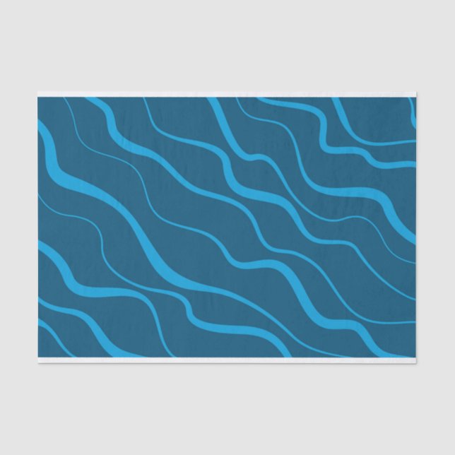 Papel De Seda Abstração de ondas legal, simples, moderna (Frente )