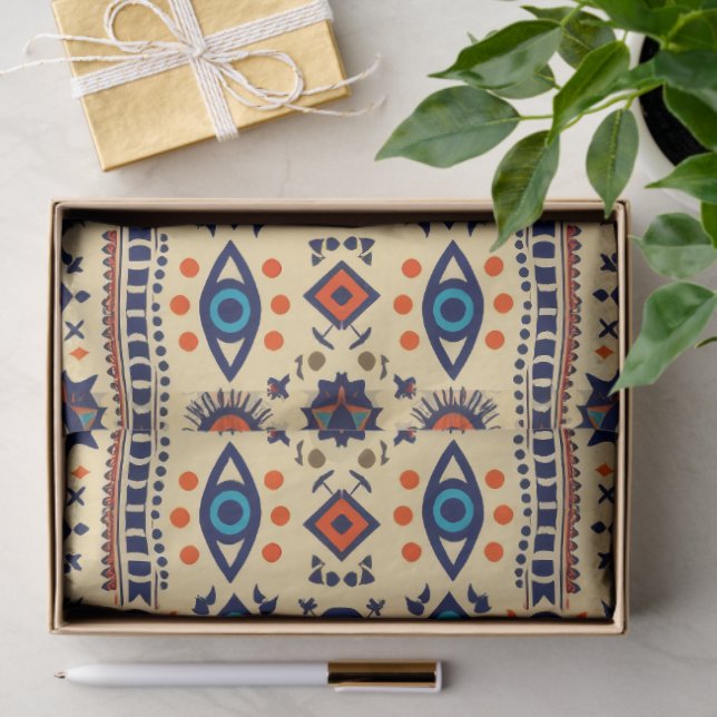 Papel De Seda Abstract All-Seeing Eye Magical Pattern  (Presente)