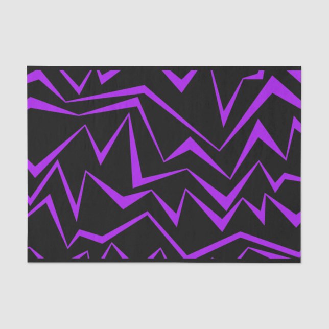 Papel De Seda Abstract, bold, vibrant geometric zigzag pattern (Frente )
