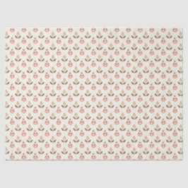 Papel De Seda Abstract floral pattern with alternating designs