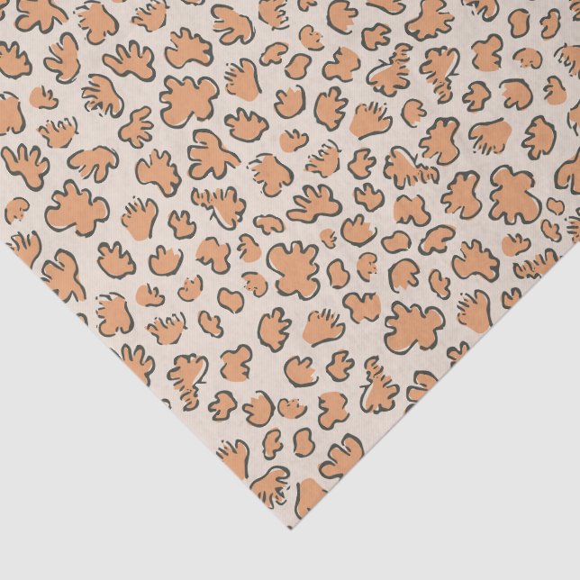 Papel De Seda Abstract Garden Confetti | Pattern Muted Apricot (Detalhes)