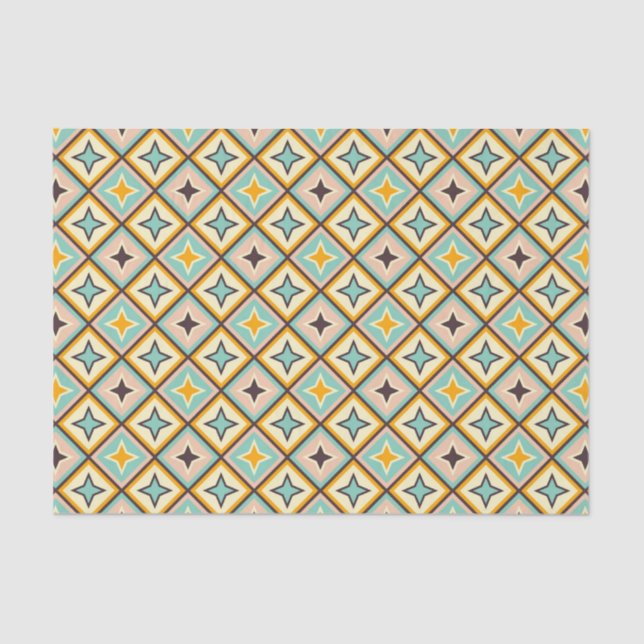 Papel De Seda Abstract geometric pattern with diamond shapes (Frente )