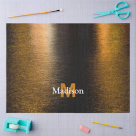 Papel De Seda Abstract lights sea shiny bronzed Monogram