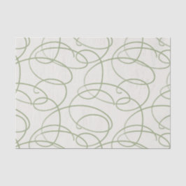 Papel De Seda Abstract Swirling Vine | Elegant Line Art Cream