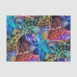 Papel De Seda Abstrato Apófise Fractal X + texto e ideia
