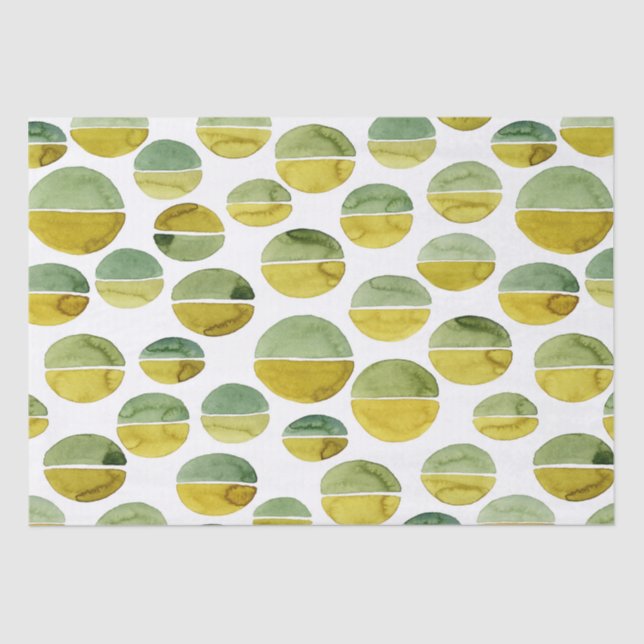 Papel De Seda Abstrato artístico forma molas de pintura aquarela (Frente )