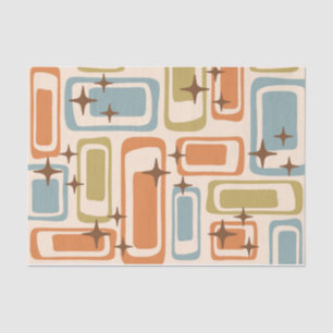 Papel De Seda Abstrato Atômica Moderno de Meio século Retroativo