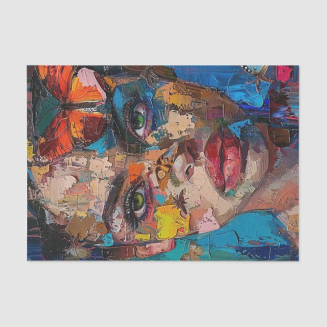 Papel De Seda Abstrato Beauty6 (Frente )