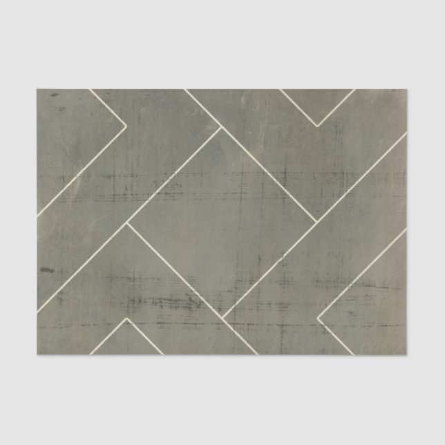 Papel De Seda Abstrato Blueprint com Formas Geométricas (Frente )