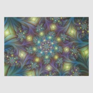 Papel De Seda Abstrato brilhante brilhante Arte Fractal Roxa